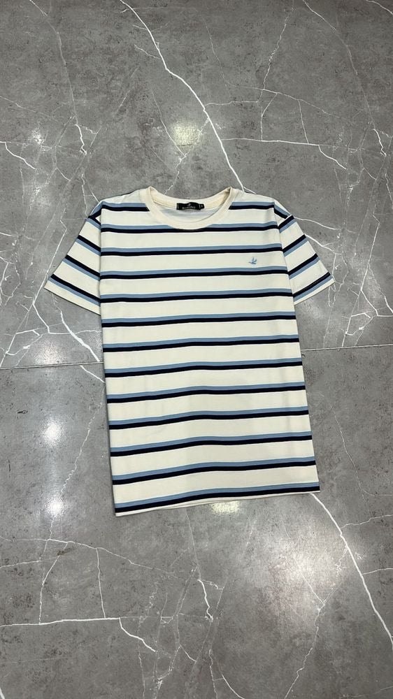 Camisa T-Shirt Listrada Importada Brooksfield azul Listra