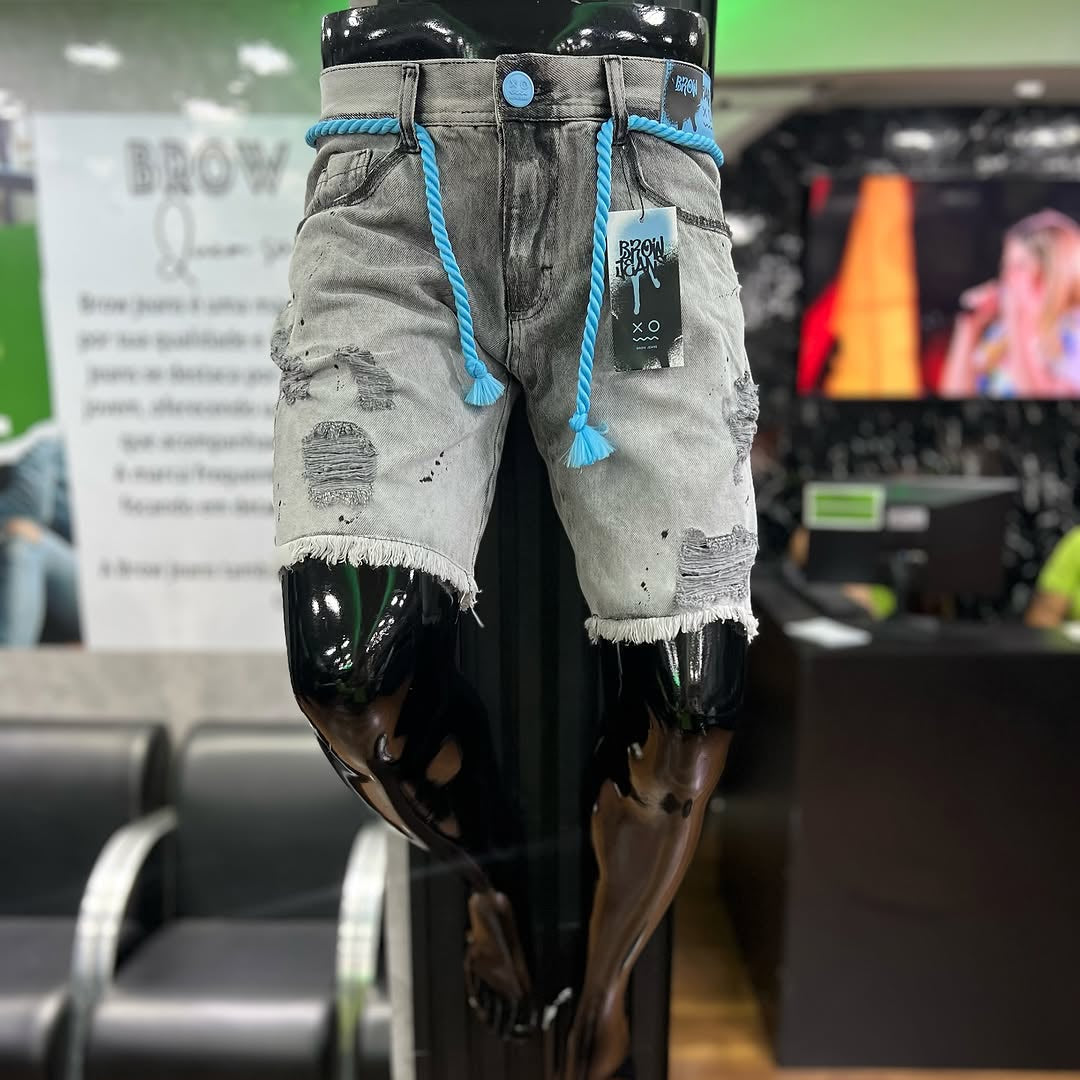 Bermuda Jogador Jeans Drip BR – Conforto Extremo e Autenticação | 25% OFF