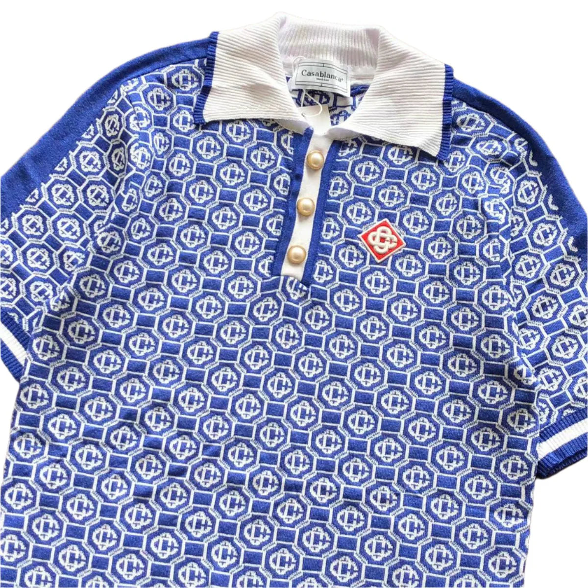 Polo Casa Blanca Azul/Branco