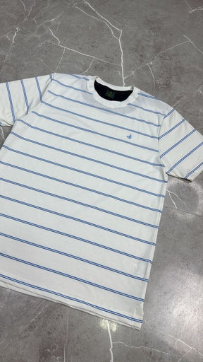 Camisa T-Shirt Listrada Importada Brooksfield Branco Azul  Listra