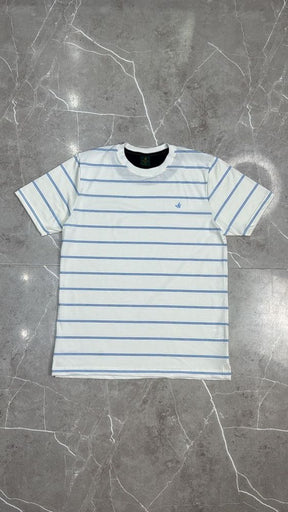 Camisa T-Shirt Listrada Importada Brooksfield Branco Azul  Listra