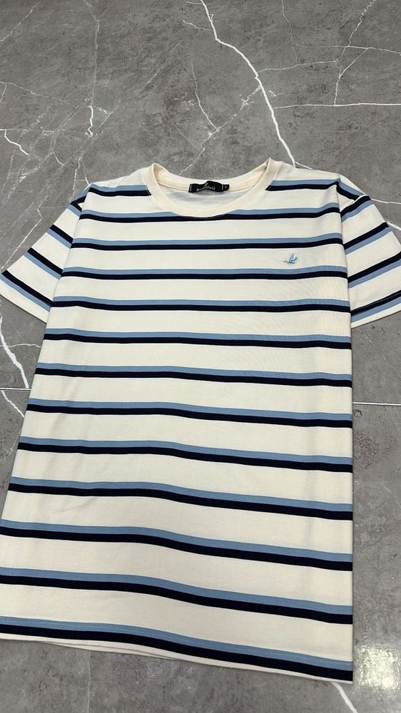 Camisa T-Shirt Listrada Importada Brooksfield azul Listra