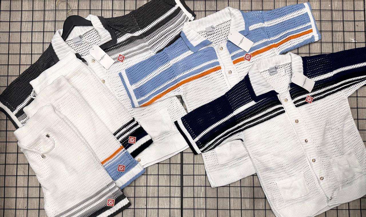 CONJUNTO CASA BLANCA AZUL E LARANJA