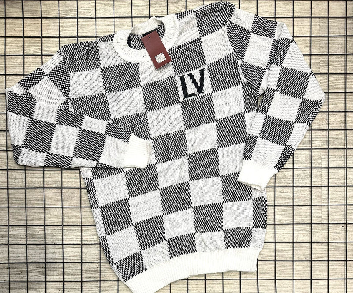 Suéter Louis Vuitton Branco/Cinza