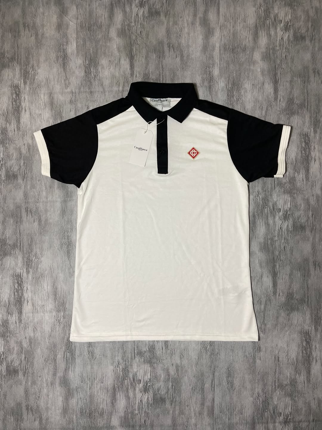 Polo Casa Blanca Preto/Branco