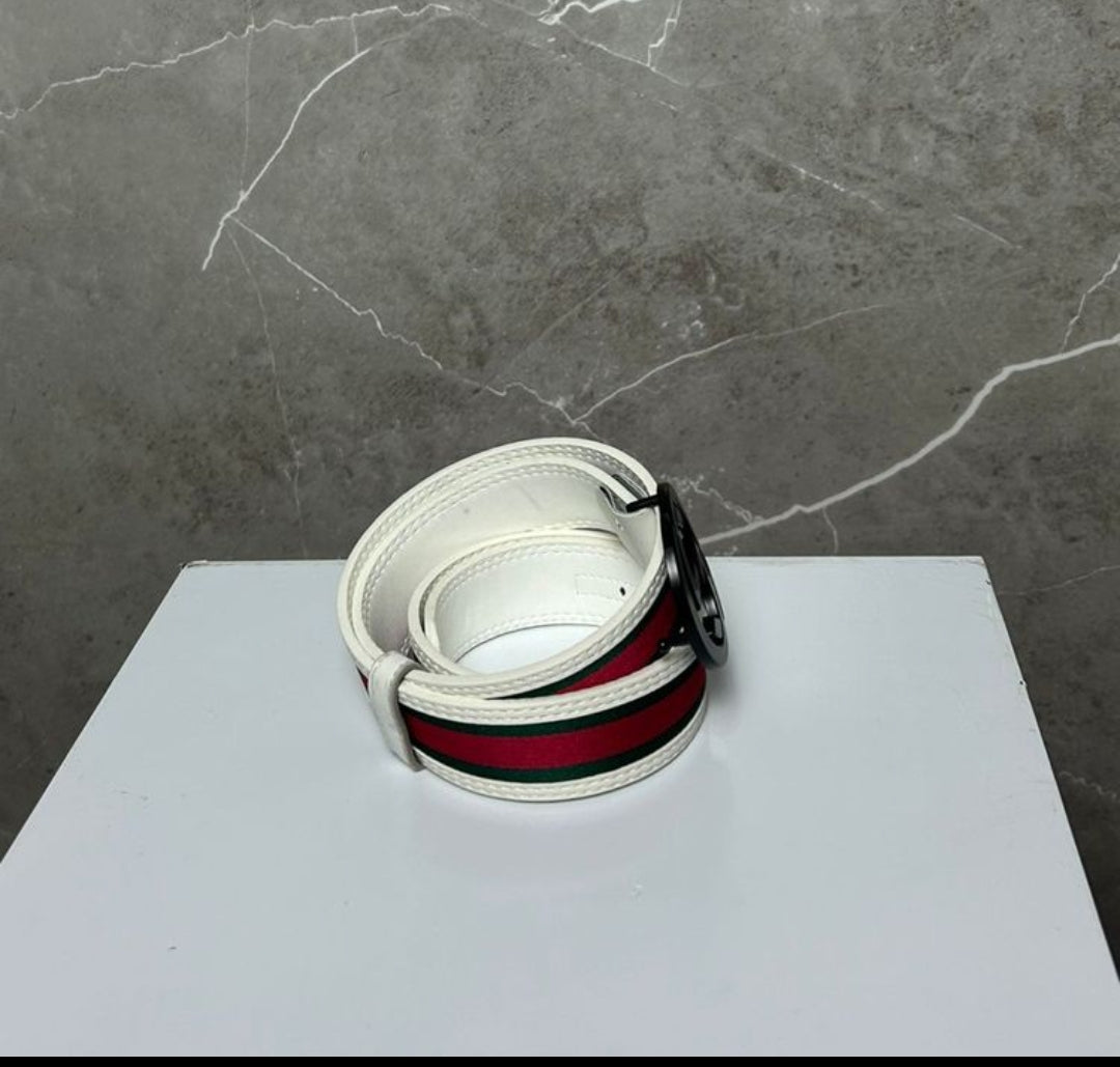 Cinto GG White Stripe