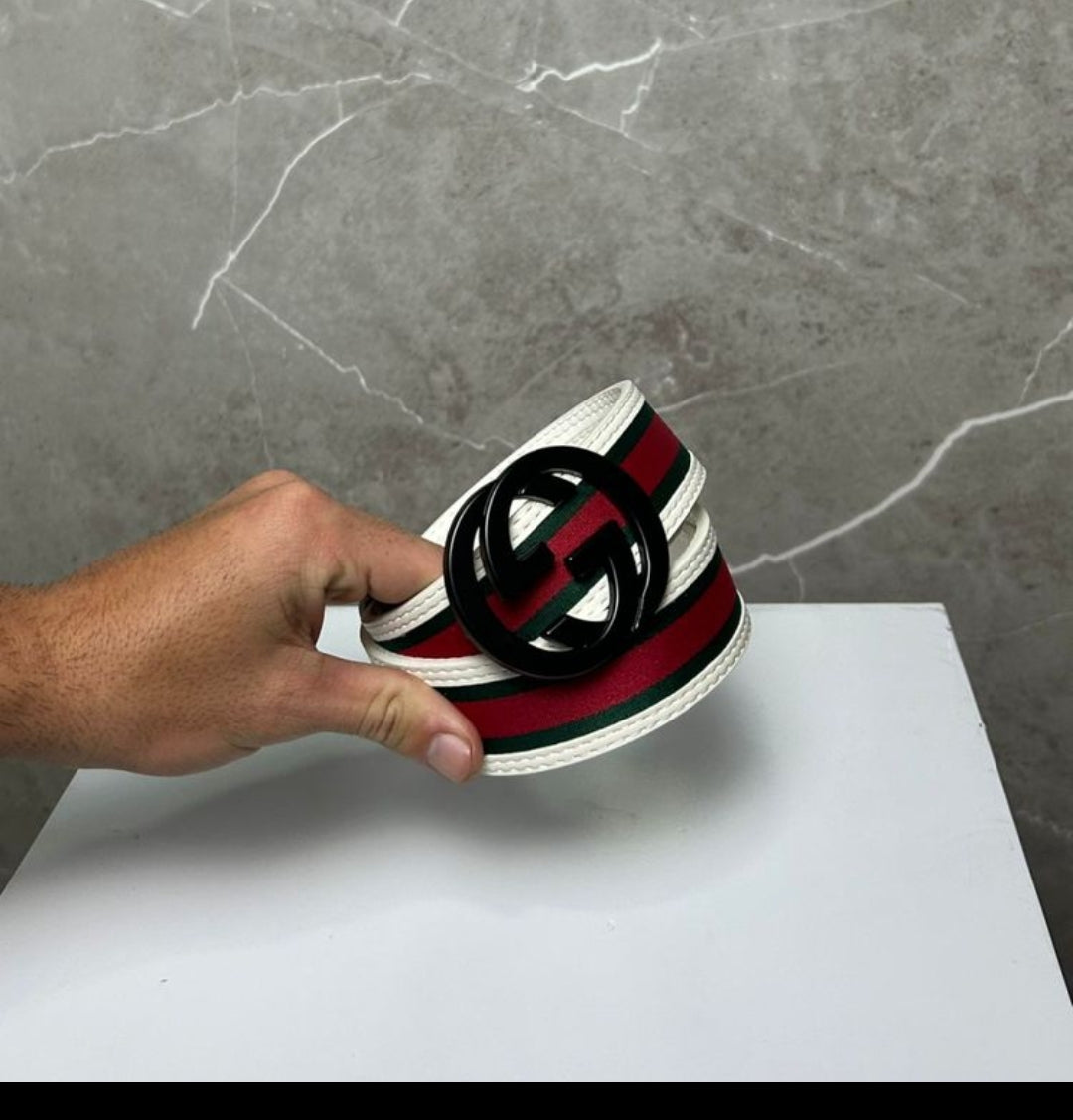 Cinto GG White Stripe