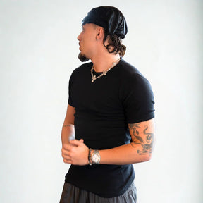 CAMISETA CANELADA PRETA UK DRIP