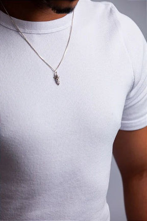 CAMISETA CANELADA BRANCA UK DRIP