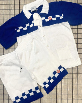 Conjunto Casa Blanca Azul e Branco