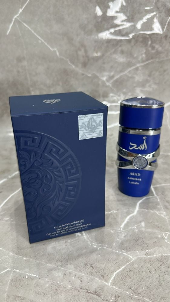 Lattafa Asad Eau de Parfum Azul - Perfume Masculino 100ml Original