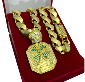 Cordão Corrente Mc Poze Friso S De Moeda Antiga Pingente Top Ouro