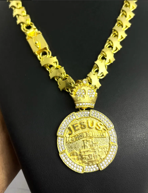 Cordão Mc Poze Corrente Friso K De Moeda Antiga + Friso 18k Ouro