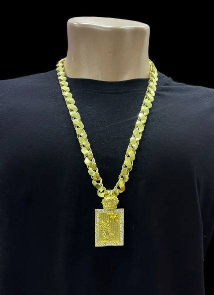 Cordão Friso S + Pingente Mc Poze De Moeda Antiga + Brinde