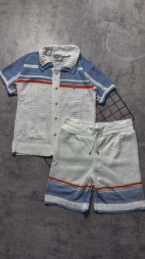 CONJUNTO CASA BLANCA AZUL E LARANJA