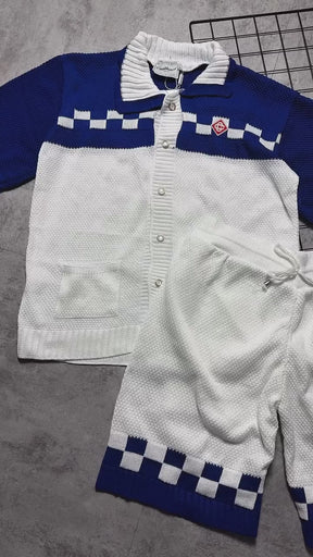 Conjunto Casa Blanca Azul e Branco