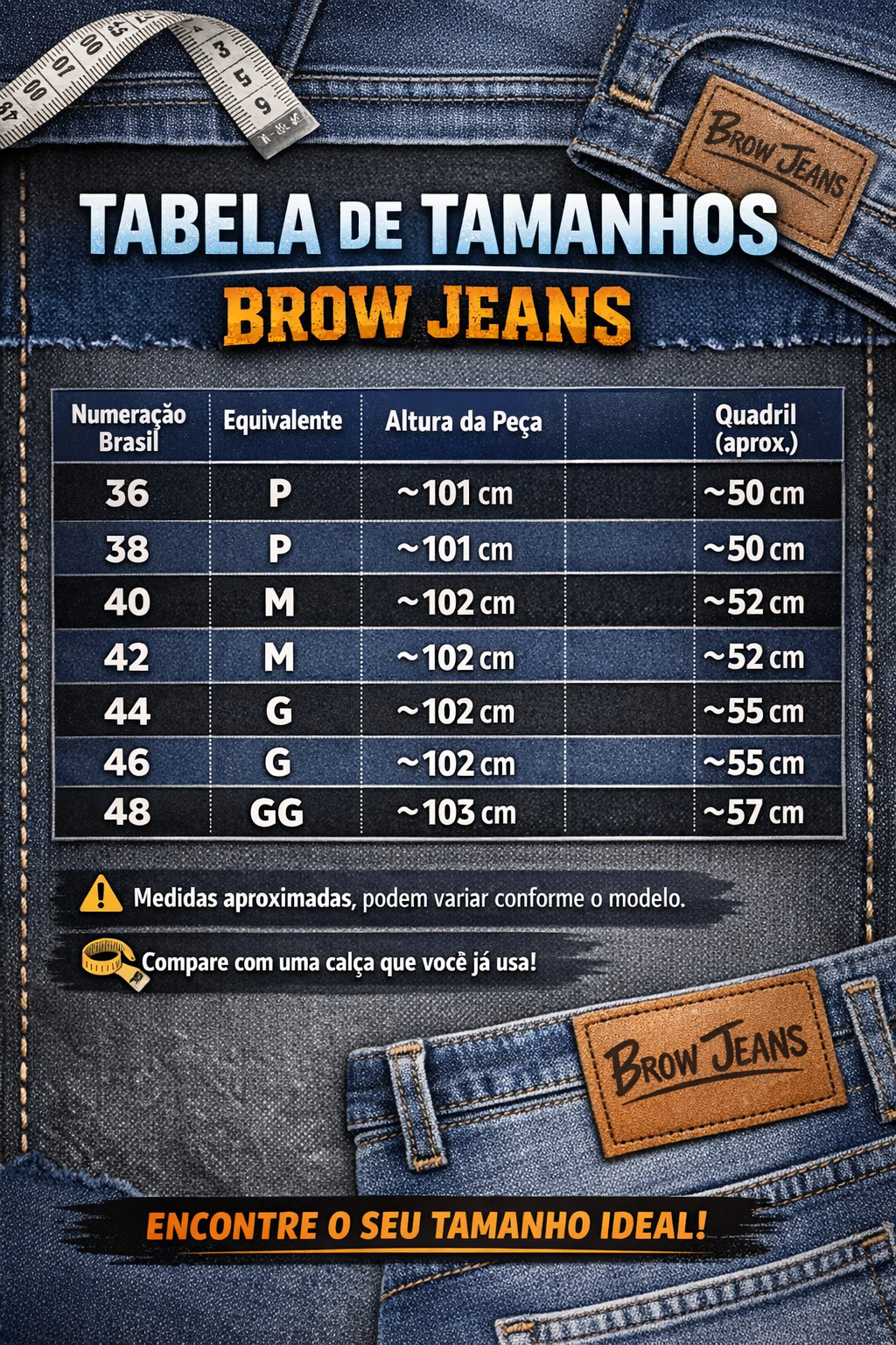 Calça Jogador Brow Jeans